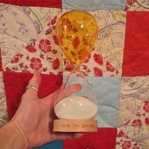 Demdaco Yellow and Clear Hourglass Timer
